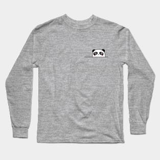 Cute panda peeking Long Sleeve T-Shirt